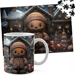 ZESTAW KUBEK + PUZZLE 110EL - ŚWIĄTECZNE WZORY