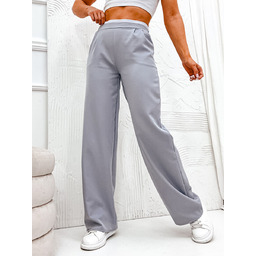 Szare spodnie materiałowe damskie Denley 8274