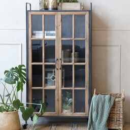 Witryna Loftowa Chic Antique Na Kółkach B