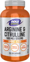 Now Foods Arginine & Citrulline, L-arginina i L-cytrulina,