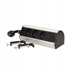 Gniazdo Meblowe Biurkowe Usb na Blat z Uchwytami