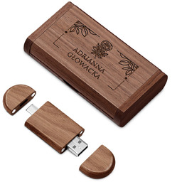 Pendrive drewniany z grawerem 64 GB w magnetycznym