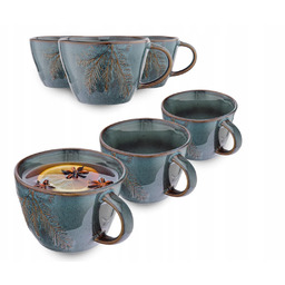 Zestaw 6 filiżanek ceramicznych Sosnowy Las 380ml Altom