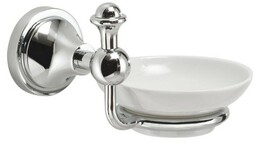 Mydelniczka retro 145x101x122 mm ceramika biała/ chrom NEVIS