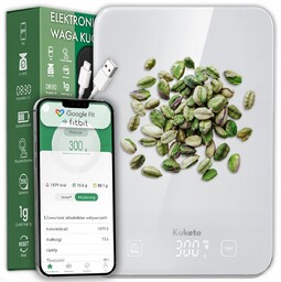 WAGA KUCHENNA FIT 15kg/1g AKUMULATOROWA USB-C SMART BLUETOOTH