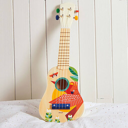 Drewniane ukulele Gioia zabawka rozwijająca słuch J07652 Janod