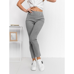 Szare jeansowe legginsy damskie Denley S113