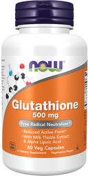 Now Foods Glutathione 500 mg, 60 kapsułek wegańskich