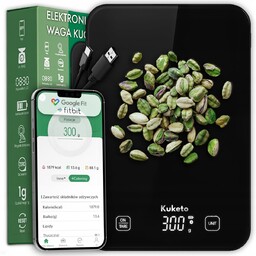WAGA KUCHENNA FIT 15kg/1g AKUMULATOROWA USB-C SMART BLUETOOTH
