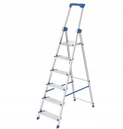 Drabina jednostronna aluminiowa 6 stopniowa Wide Step Lemar