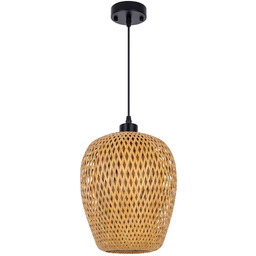 LAMPA WISZĄCA SUFITOWA BAMBUSOWA PLECIONY ŻYRANDOL DO SALONU