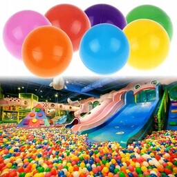 PIŁKI KULKI DO SUCHEGO BASENU 100szt 6cm KOLOROWE