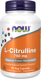 Now Foods L-Citruline 750 mg, 90 kapsułek