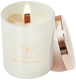 Crystallove Clear Quartz Soy Candle & Bergamot Świeca