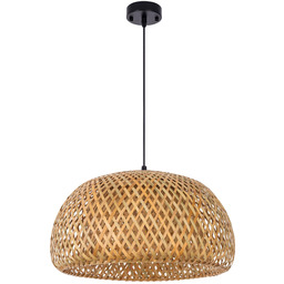 LAMPA WISZĄCA BAMBUSOWA BOHO DO JADALNI I SALONU