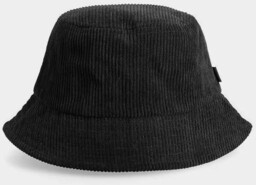 4F Kapelusz damski bucket hat sztruksowy 4FAW22ACAPF118-20S Czarny