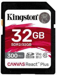 Kingston SDHC Canvas React Plus 32GB 300R/260W UHS-II