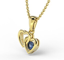 Wisiorek z żółtego złota z szafirem LPW-52Z