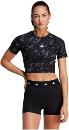 adidas Kobiety Techfit Camo Print Crop Training Tee,
