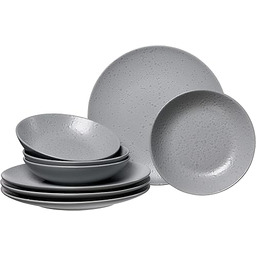 Serwis stołowy Kitwe, 8-częściowy, szary