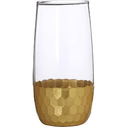 Premier Housewares Astrid wysokie okulary kulkowe, złoty, 7