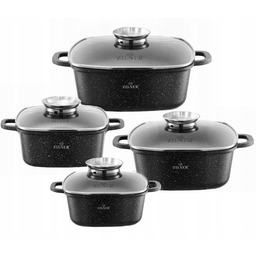 Zestaw garnków Zilner aluminiowe 8 el. ZL-8555