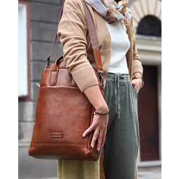 Elegancki plecak damski duży torba skórzana premium MARCO