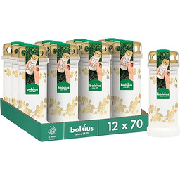 Bolsius Znicz biały z motywem 12 szt. serce