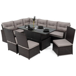 Zestaw mebli ogrodowych dla 9 osób TOKIO Technorattan