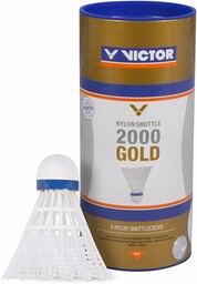 VICTOR Nylon Shuttle 2000 Gold 3 szt. biało-niebieski