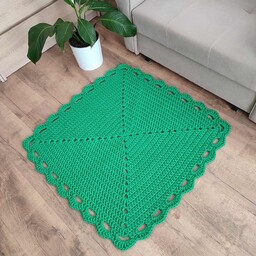 Pakamera Dywan szydełkowy kwadratowy ze sznurka bawełnianego 90cmx90cm