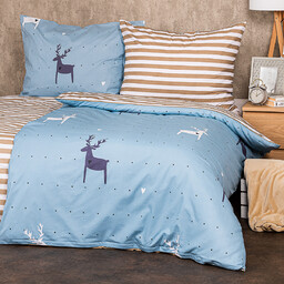 4Home Pościel bawełniana Deer, 160 x 200 cm,