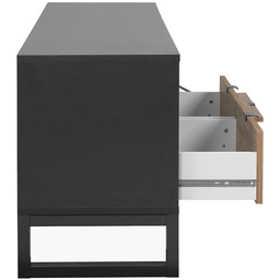 Szafka RTV antracyt / dekor bambus mat 160