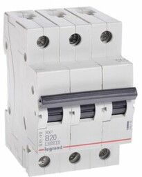 Wyłącznik nadprądowy RX 3P - B20A Legrand