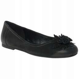 Ecco Lille baleriny czarne skóra roz 36