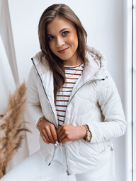 Kurtka damska FLUFFY biała Dstreet TY3582-XL