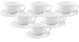 6X Filiżanka ze spodkiem Ambition Salsa porcelana 400