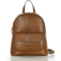 Elegancki plecak damski skórzany premium MARCO MAZZINI brązowy