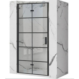 Czarne drzwi prysznicowe składane 100 cm Molier Black