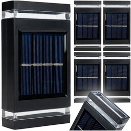 4x Kinkietogrodowy Zewnętrzna Lampa Led Solarna Ścienna