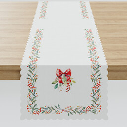 Markizeta Obrus bieżnik świąteczny 38x160 Nina 001 biały