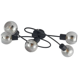 Lindby - Elaina 5 Lampa Sufitowa Black/Smoke