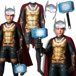Strój Przebranie Superbohatera Heros Bóg Nordycki Thor Zestaw