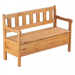 Ławka Ogrodowa Drewniana Z Oparciem Ze Skrzynią Ogród