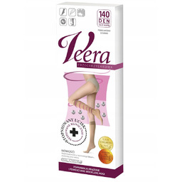 Podkolanówki na żylaki 140 den Veera cielisty 3/4