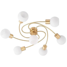 Lindby - Ciala 7 Lampa Sufitowa Brass/Opal