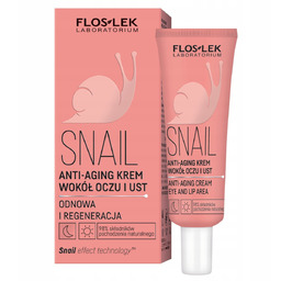 Floslek Snail, Krem anti-aging wokół oczu i ust,