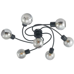 Lindby - Ciala 7 Lampa Sufitowa Black/Smoke