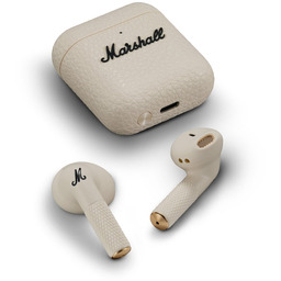 Słuchawki douszne bezprzewodowe Marshall Minor IV, kremowe