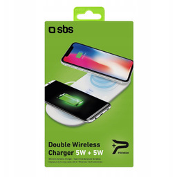 Ładowarka Indukcyjna podwójna Sbs 2x5W Biala Sbs